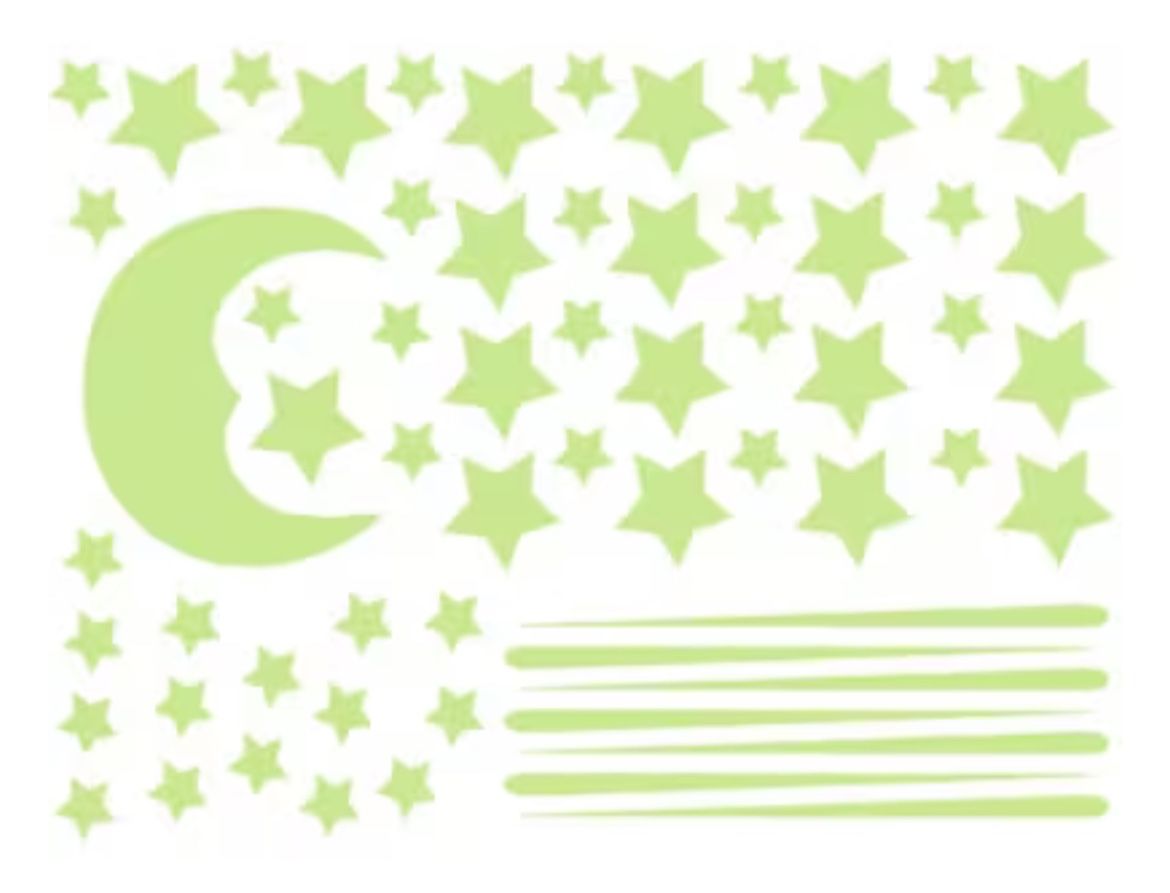 Glow In The Dark Blade Stickers Stars Moon Comets, 3 Sticker Sheets NEW!!