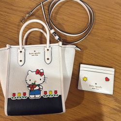 kate spade hello kitty purse with wallet 