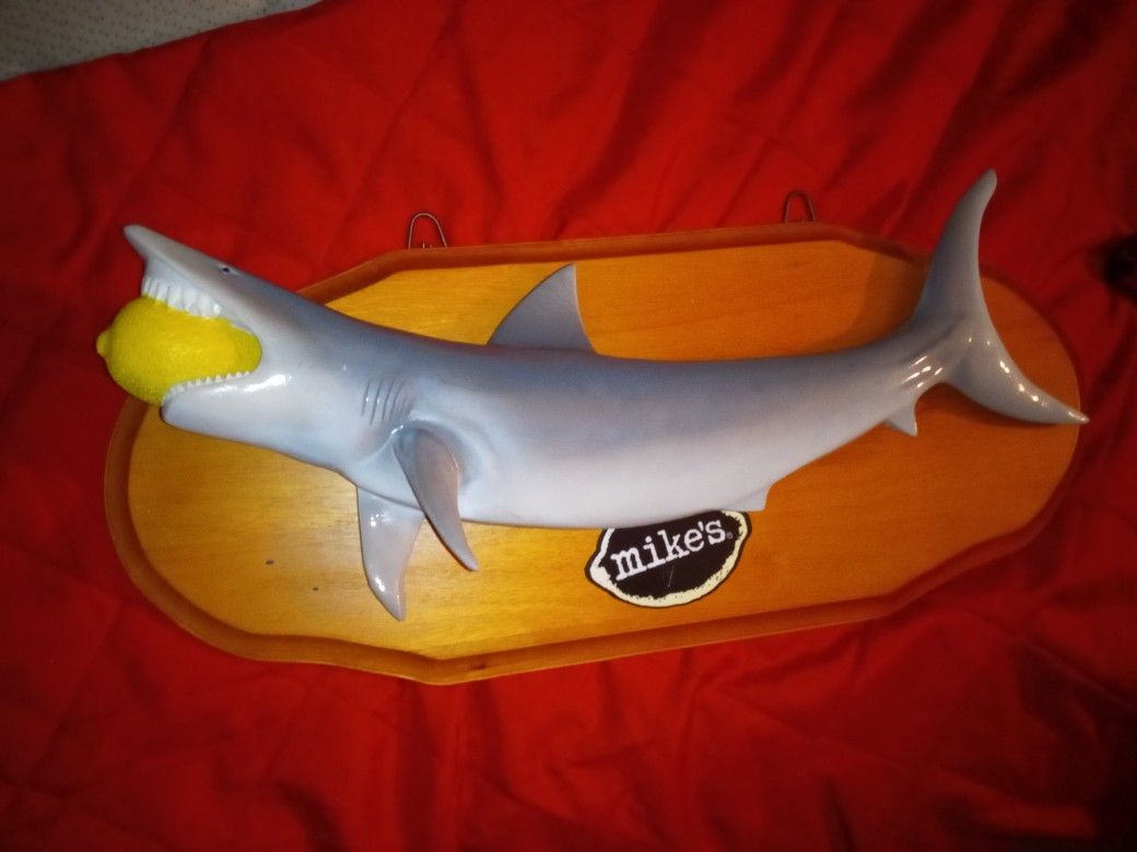 This is a rare limited edition mounted Shark Mike's Hard Lemonade With Lemon