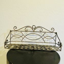 Wrought Iron Wall Hanger For Plants, Pics, Candles, Etc