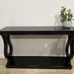 REFINED Console - sofa table - entry - Lyra style legs - black - two tiers - delivery available