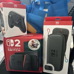**BUNDLE** Nintendo Switch 2 + Mario Kart World + Pro Controller + Case Bundle