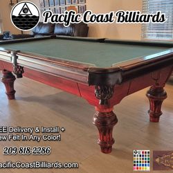 AMF Playmaster Pool Table (FREE Install + New Felt Any Color)