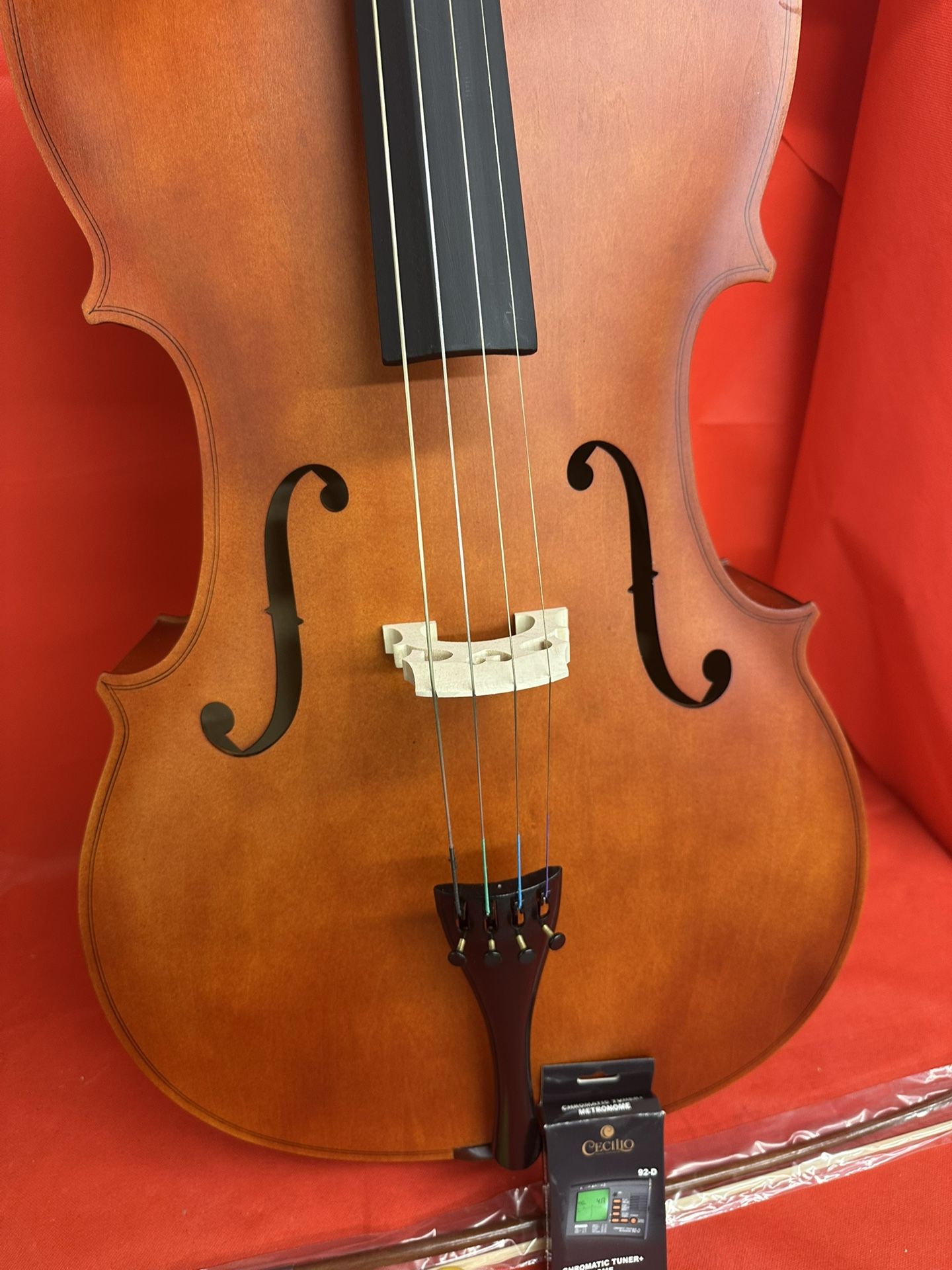 Nice 4/4 Matte “OL RUSTY” Cello with New Bow, Digital Tuner, Rosin, Case $380 Firm