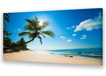 REDUCED $35: Muolunna: Brand New and Beautiful. 48"x 24". Large Canvas Wall Art Summer Ocean Waves