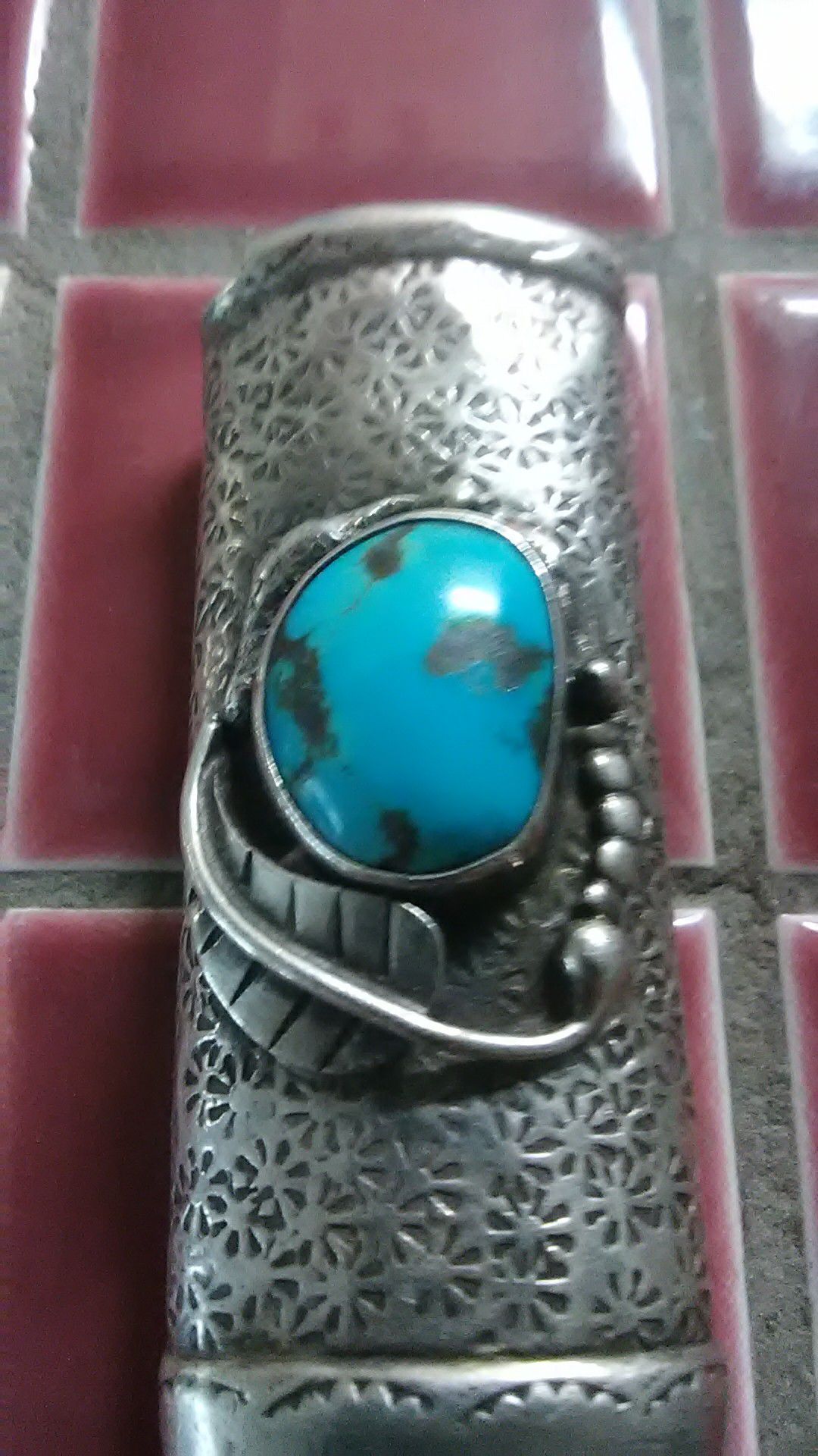 Kingman turquoise Large Bic Lighter Case 050821