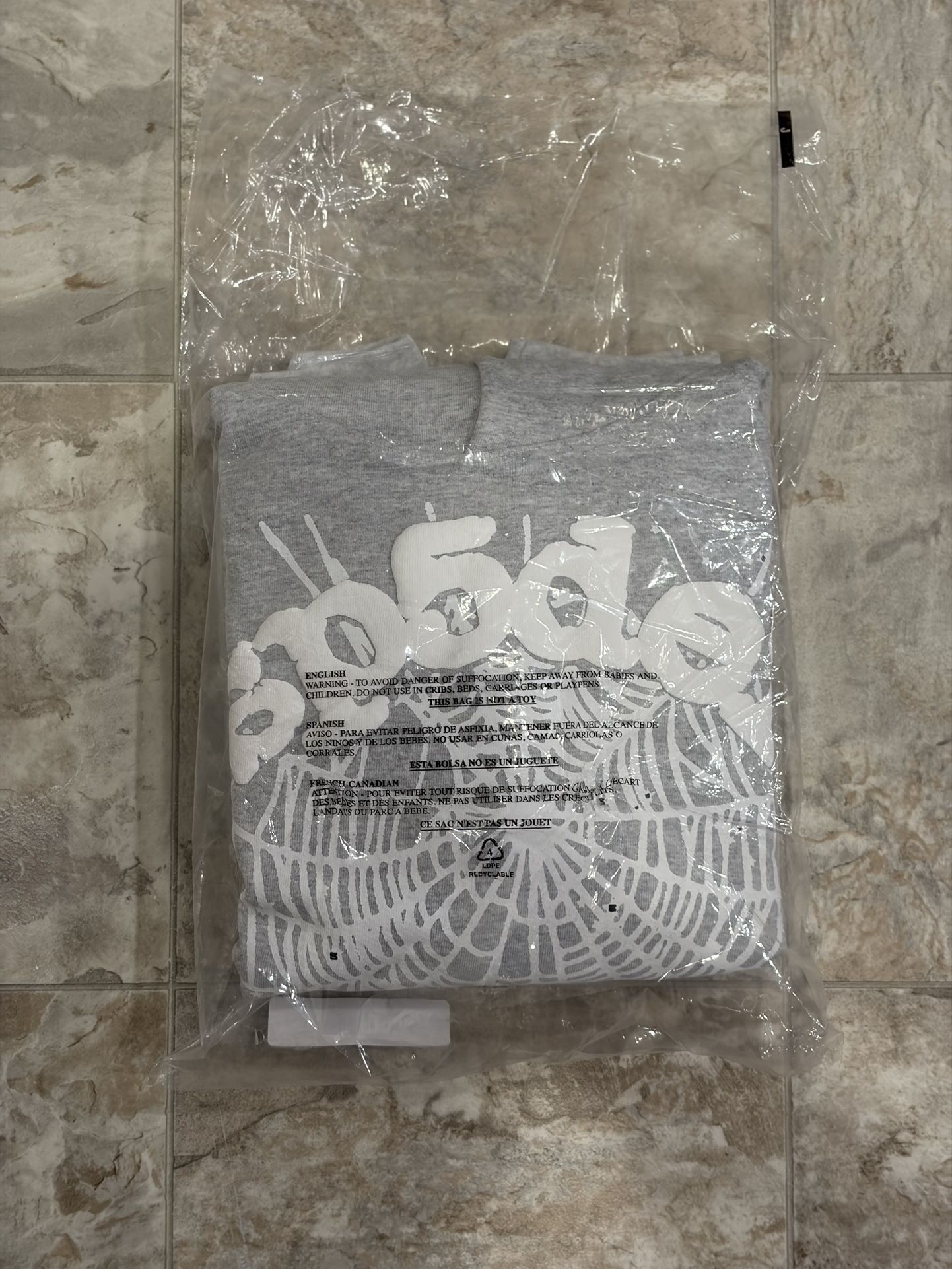 Sp5der OG Web Hoodie – Heather Grey