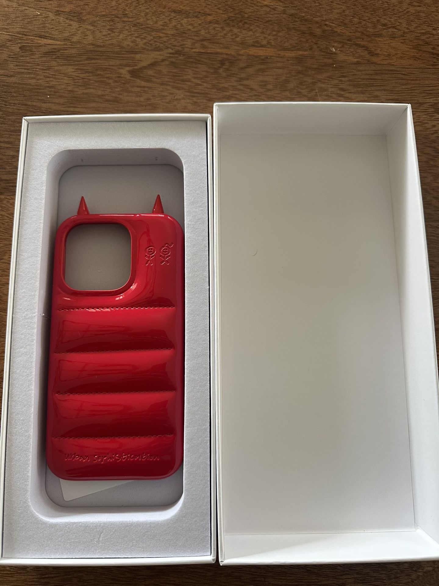 Urban Sophistication iPhone 14 Pro, Puffer Case , Cupid in Red