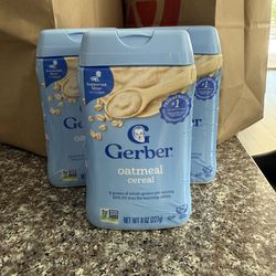Gerber oatmeal cereal