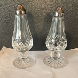 Waterford Crystal Vintage Lismore Footed Salt And Pepper