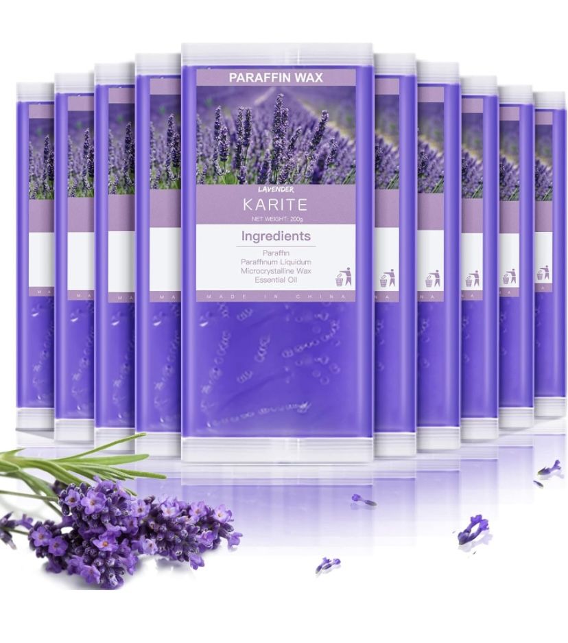KARITE Paraffin Wax Refills 10-Pack Lavender Scented