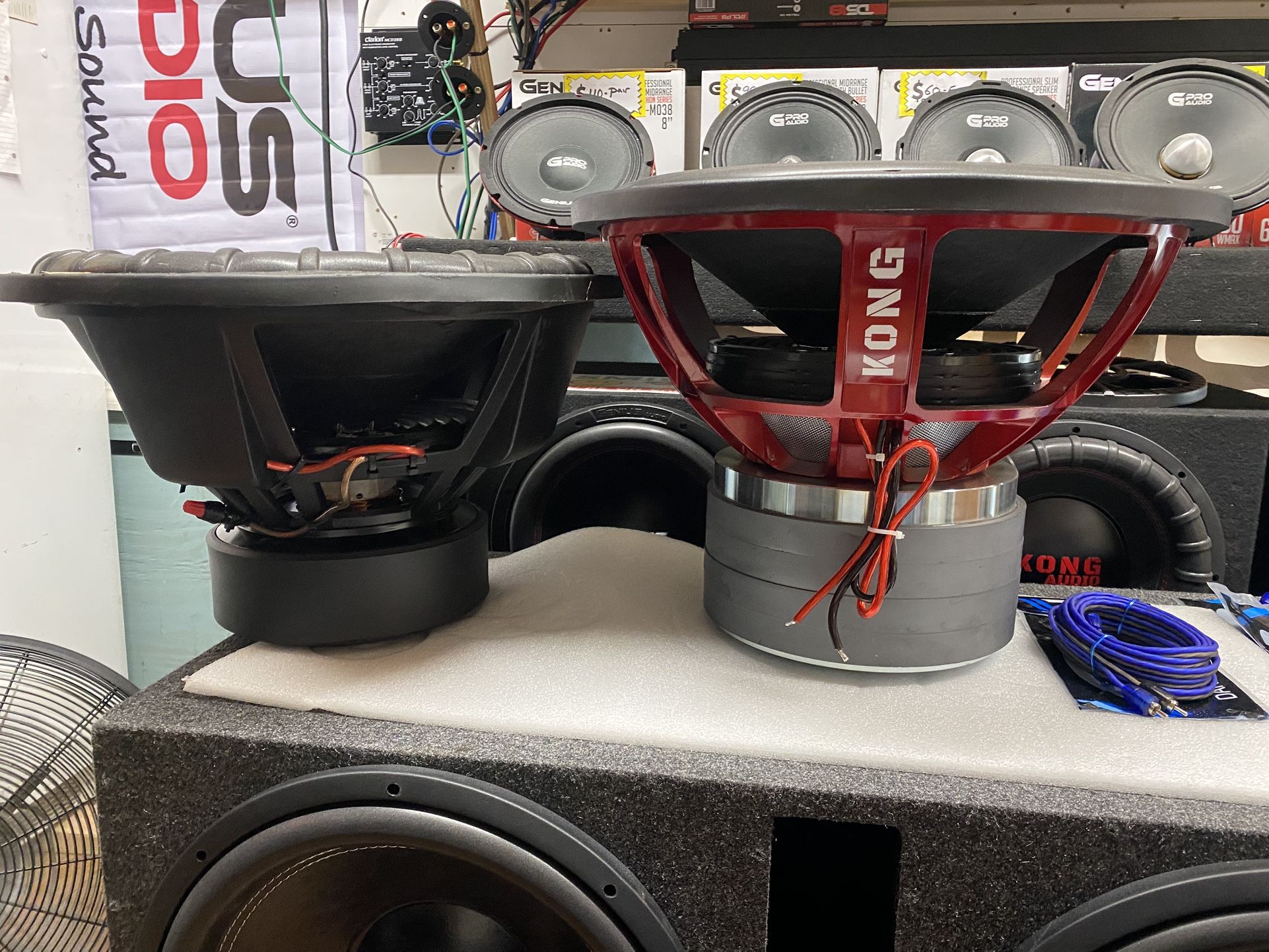 New 18” Kong Audio 8000w Max Power Competition Grade SPL Subwoofer $ 800 Each