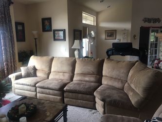 Microfiber 2 Piece Recliner Sectional
