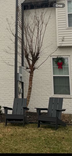Two Modern Polywood Adirondack chairs