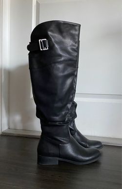 Black Knee-High Riding Boots