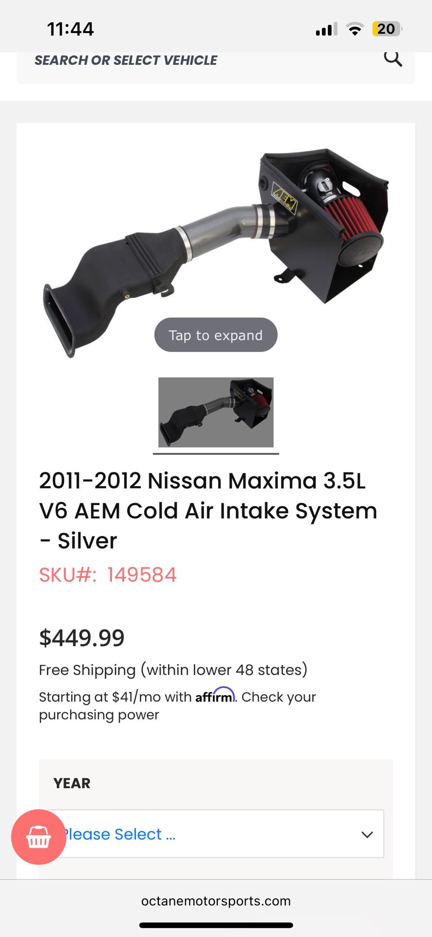 Intake Aem Maxima