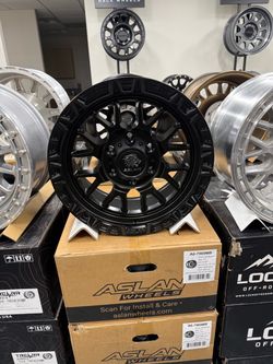 🔥 Aslan A6 17x9 Matte Black 6x5.5 +18 – Set of 4 – $750 🔥