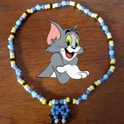 Tom & Jerry: Tom The Cat Kandi Necklace (Handmade)