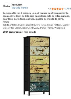 Cómoda de 6 cajones