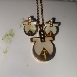 Ferragamo Earrings And Nickels Used Good Condition 