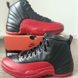 Mens Size 9 Jordan 12 Retro Flu Game Bred