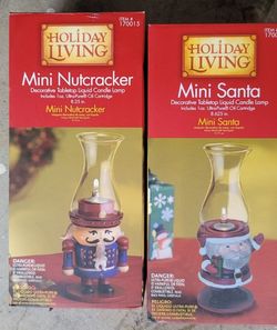 New Santa And Nutcraker Candle Lamp