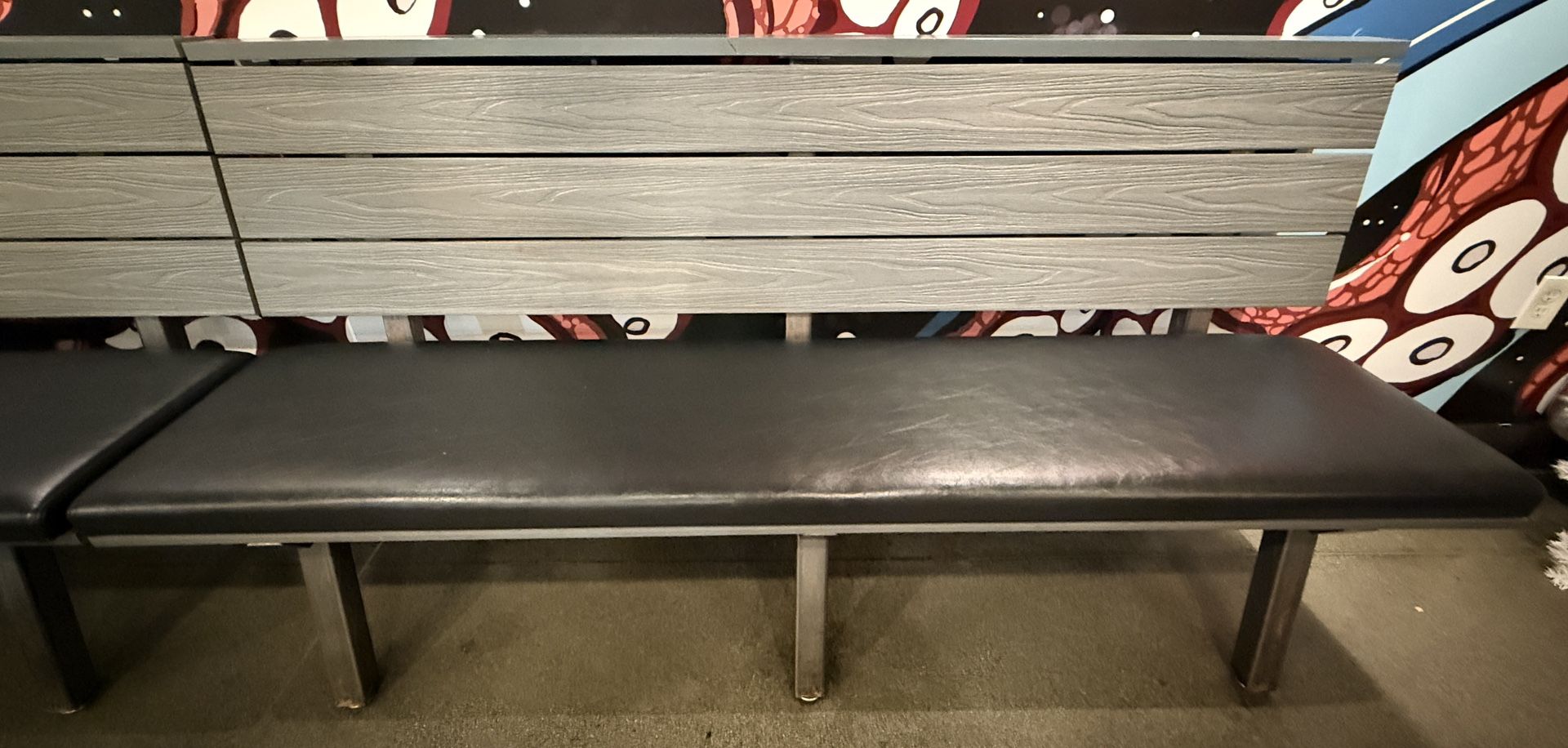 Custom Commercial Bench Seating – 6 ft 7 in Wide (Set of 3)