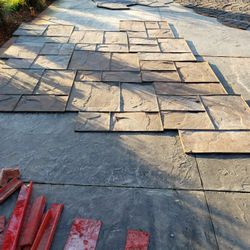 Majestic slate concrete stamps