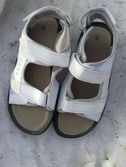 White sandals