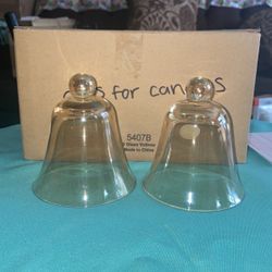 2 Glass Votives 