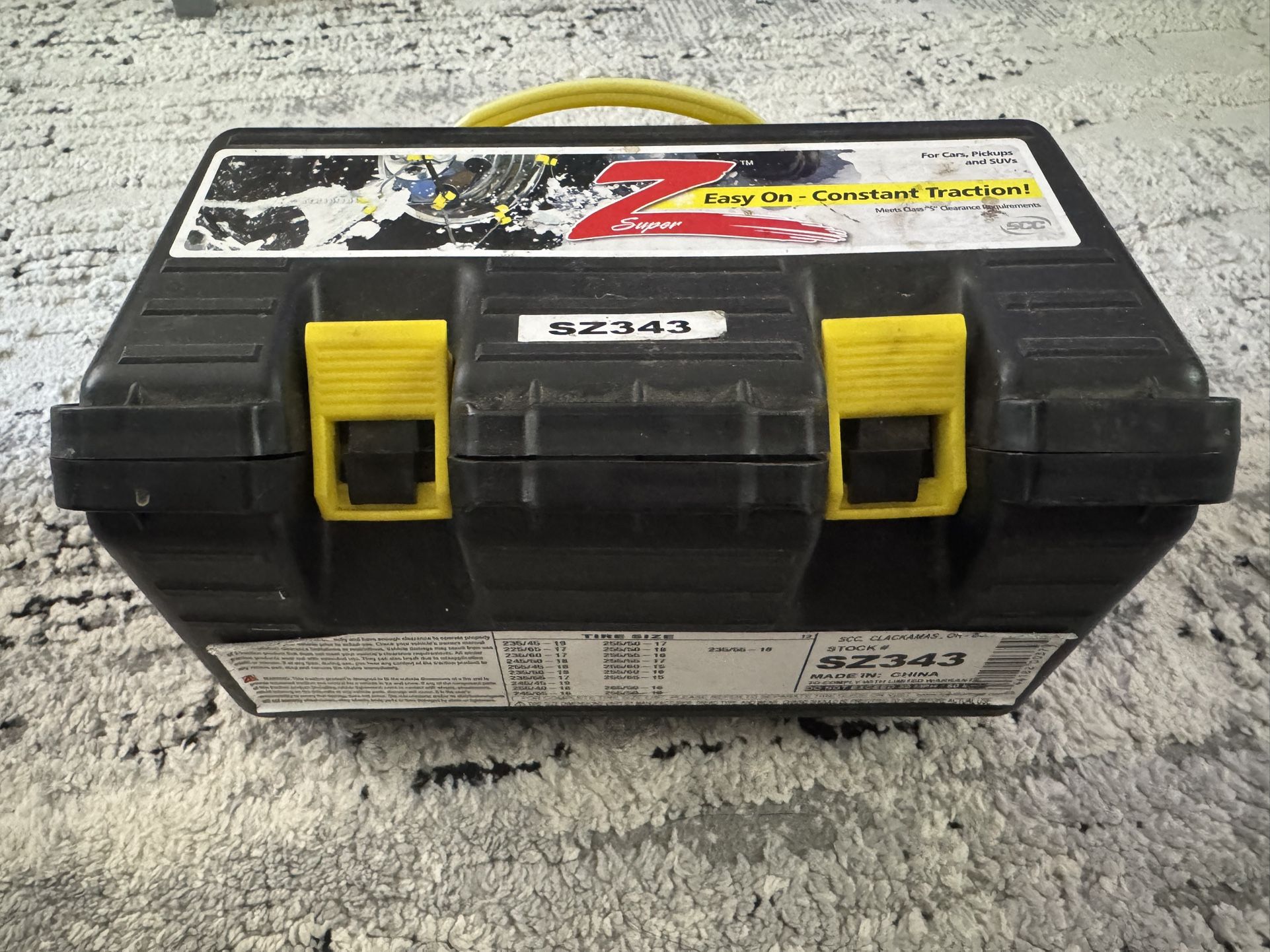 Tire Snow Chain SZ343 Open Box Never Used