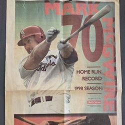 Daily News Commemorative Home Runs 1998 Season Poster - Mark McGwire & Sammy Sosa