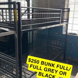 BUNK FULL/FULL NEW $250 Black Or Grey 