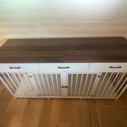 Double (or single) Dog Kennel / Crate Furniture Piece