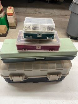 Assorted tackle boxes