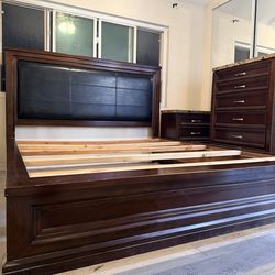 Solid Wood California King Bed Frame