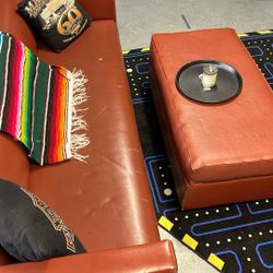 Man Cave Couch With Ottoman 