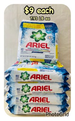 Ariel Powder Detergents, 7.93 Lb each, $9 each‼️
