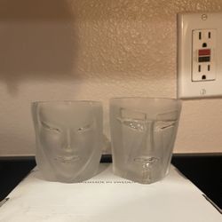 2 Maleras Crystal Glasses 