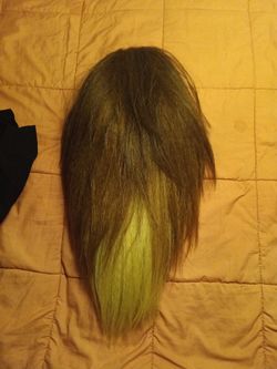 Nice 2 tone blonde brown blonde half moon wig