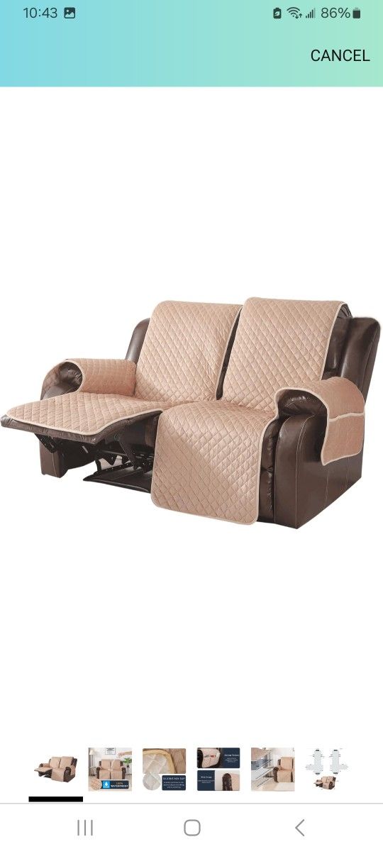 2 Seat Recliner Sofa  Cover $25