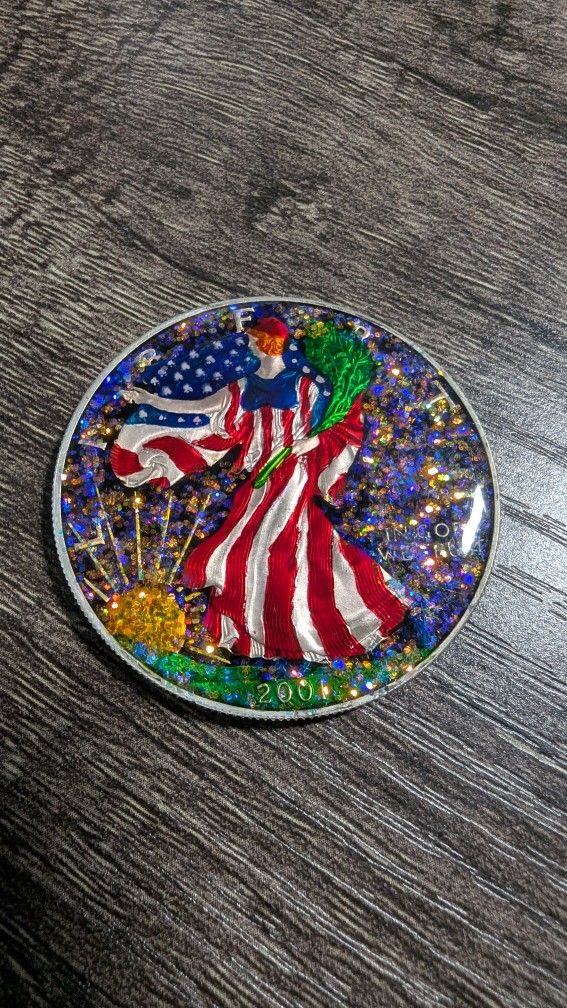 2001 Silver eagle Colorized