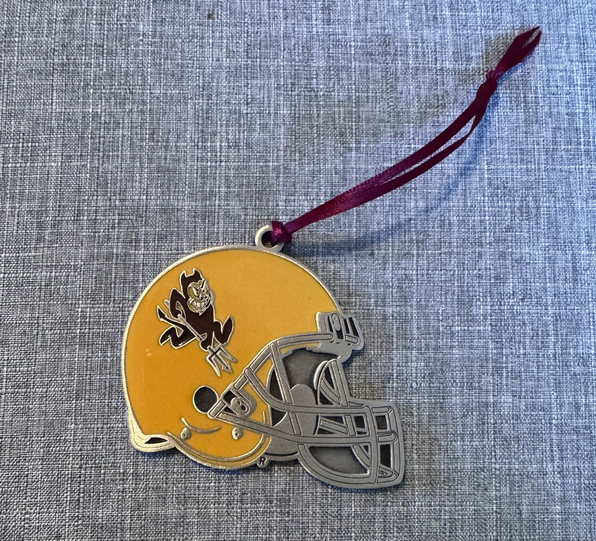 ASU Flat Helmet Christmas Ornament