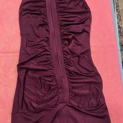 Zip Up Purple Mini Dress
