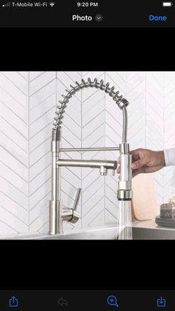 Brushed Nickel Spring Coil Pull-Down Kitchen Faucet