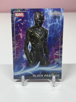 2025 Topps Chrome Black Panther Wakanda Forever Shuri #140 18/49