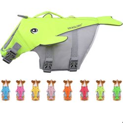 Dog Life Jacket, Sports Style Dog Life Preserver with Superior Buoyancy & Strong Handle, Bright Yellow XL