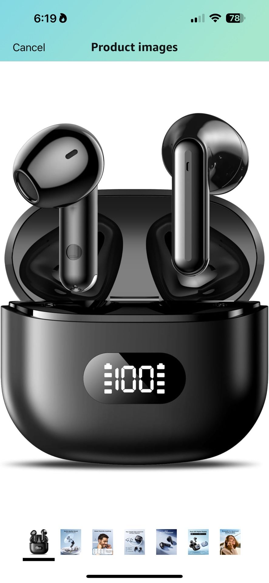 Wireless Earbuds,Bluetooth in Ear Buds with Immersive Surround Sound Stereo,Tap-Control,48 Hours Playtime,Bluetooth 5.4 LED Display Charging Case,IPX7