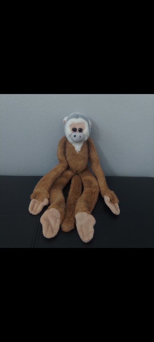 Capuchin Monkey Plush Rally Hanging Long Arms With Velcro