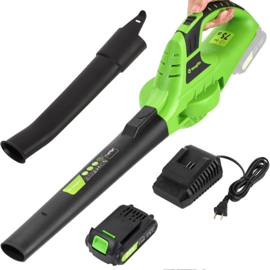 20V Cordless Leaf Blower Handheld Electric Variable 2 Speed Blow Dust Lawn Care